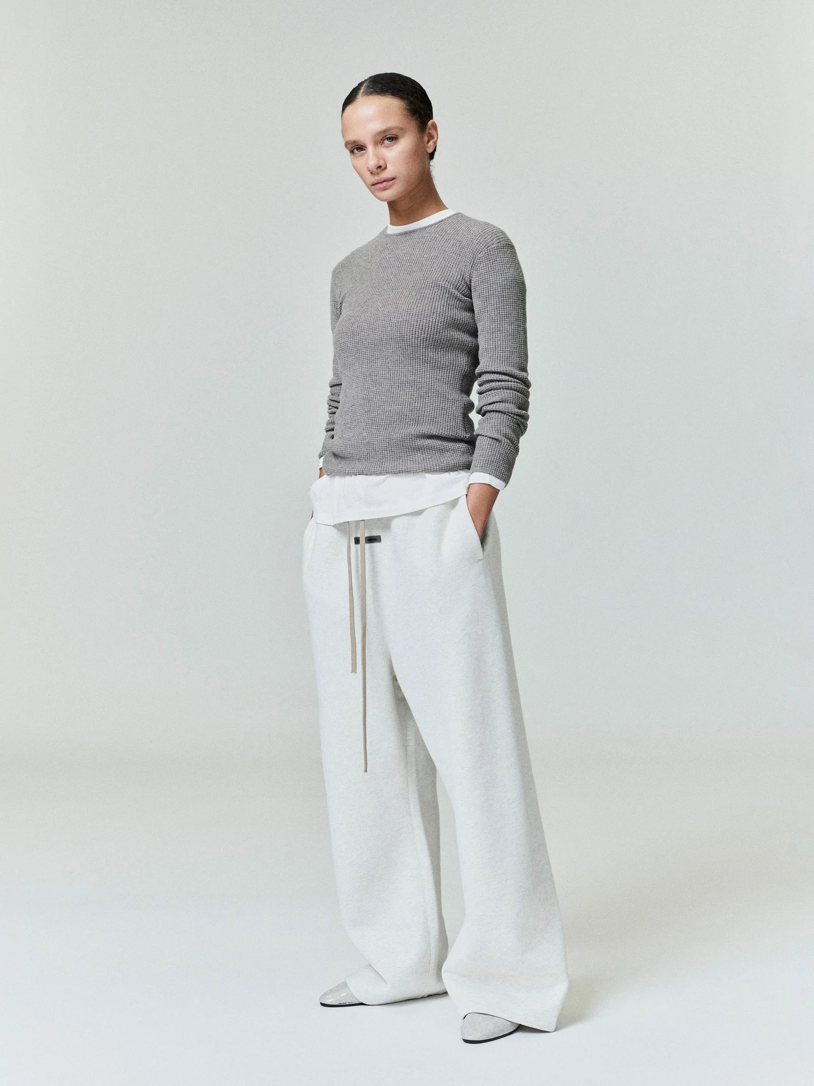 Womens Waffle Long Sleeve Top