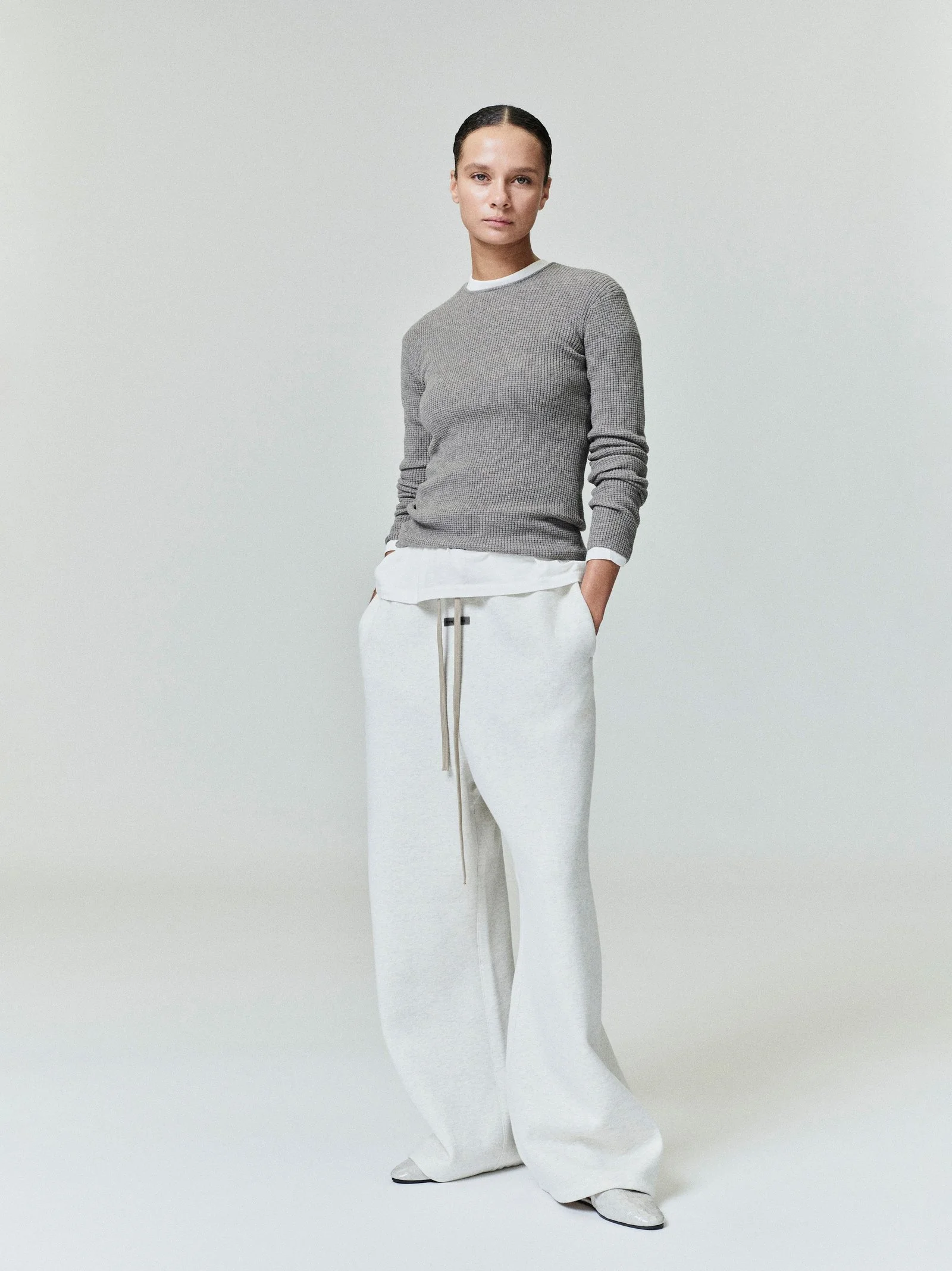 Womens Waffle Long Sleeve Top