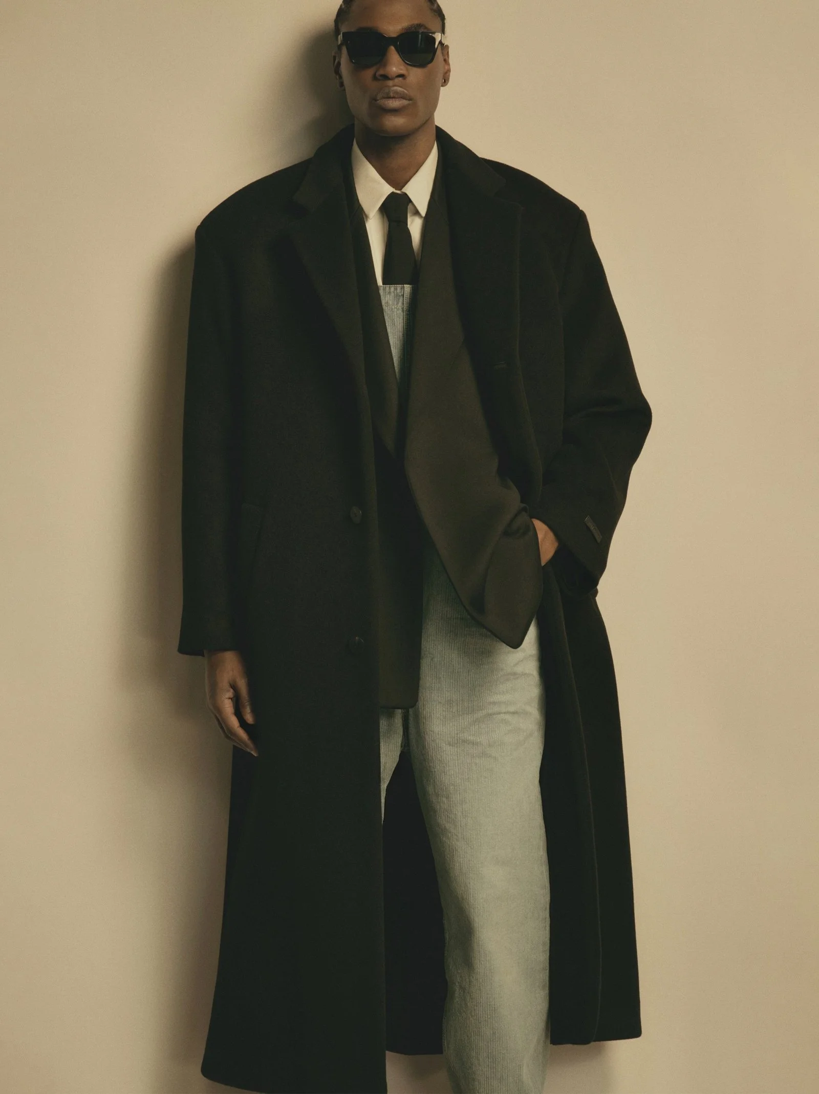 Satin Wool Double Breasted Blazer