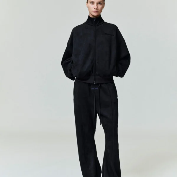 Womens Suede Fleece Flare Sweatpant