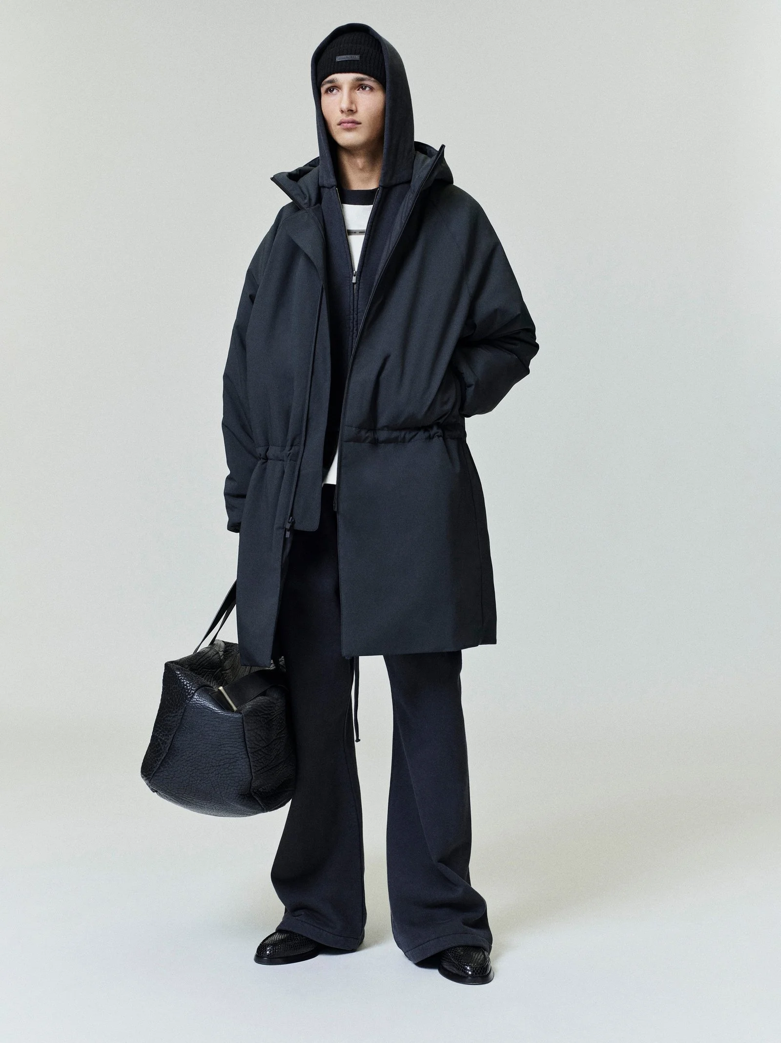 Tech Nylon Hooded Parka