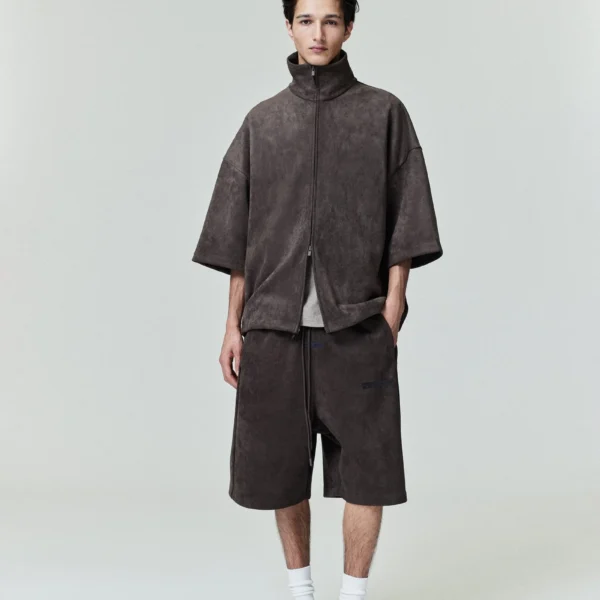 Suede Fleece Relaxed Short