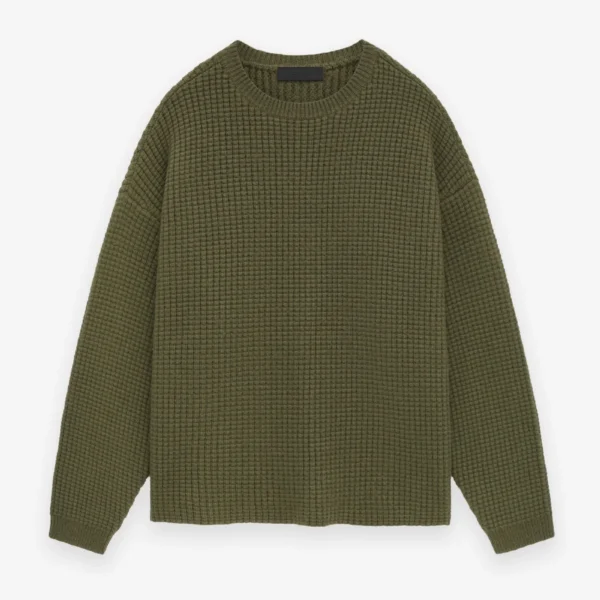 Heavy Waffle Crewneck Sweater