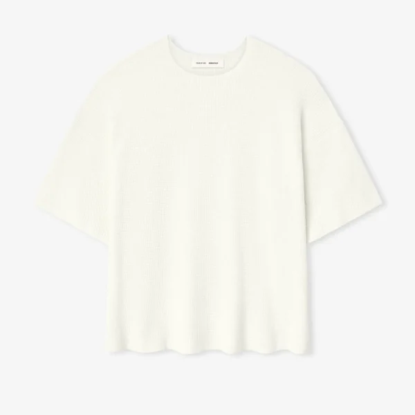 Waffle Short Sleeve Sweater