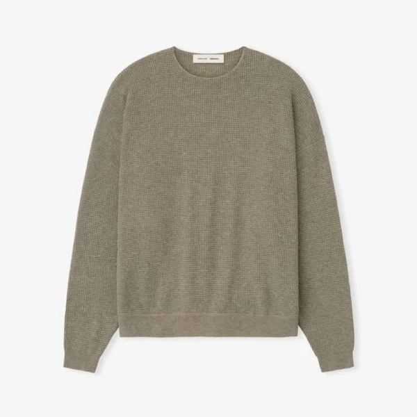Waffle Crewneck 90s Sweater