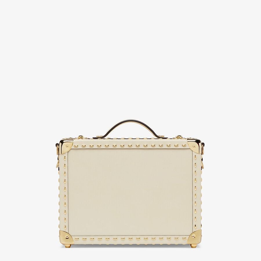 Fendi Small White Leather Suitcase - Image 3