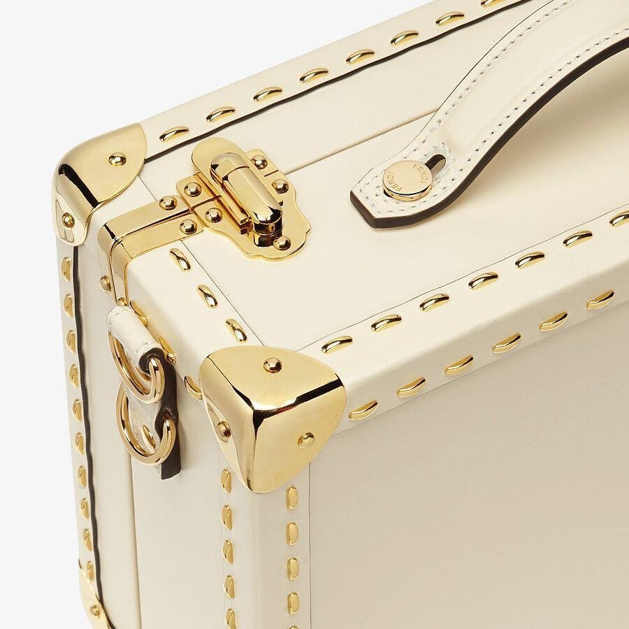 Fendi Small White Leather Suitcase - Image 5