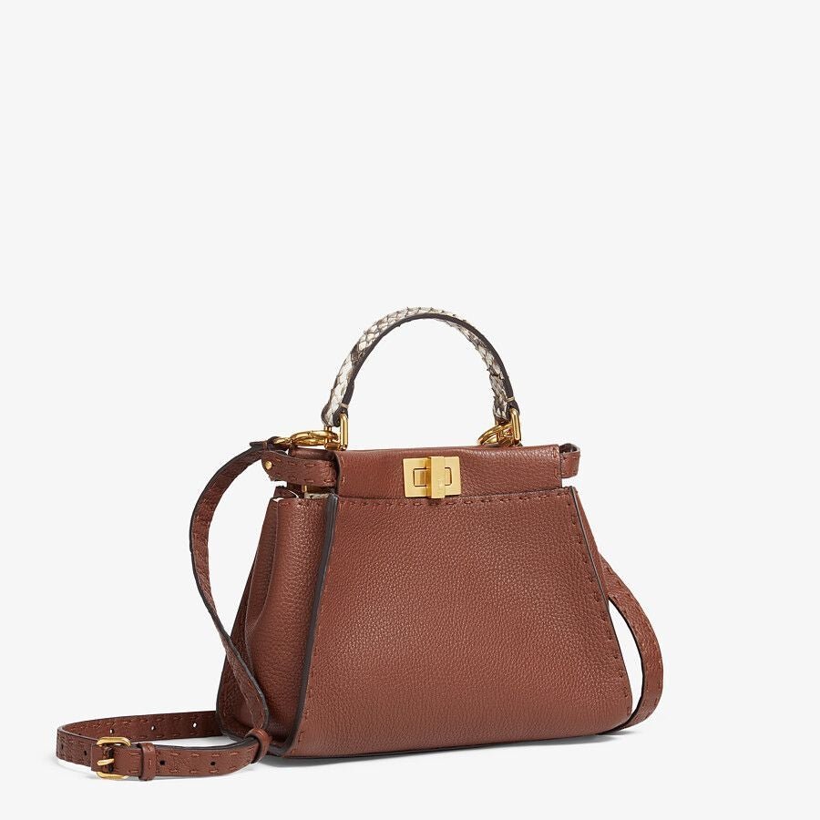 Fendi Mini Brown Selleria Bag - Image 2