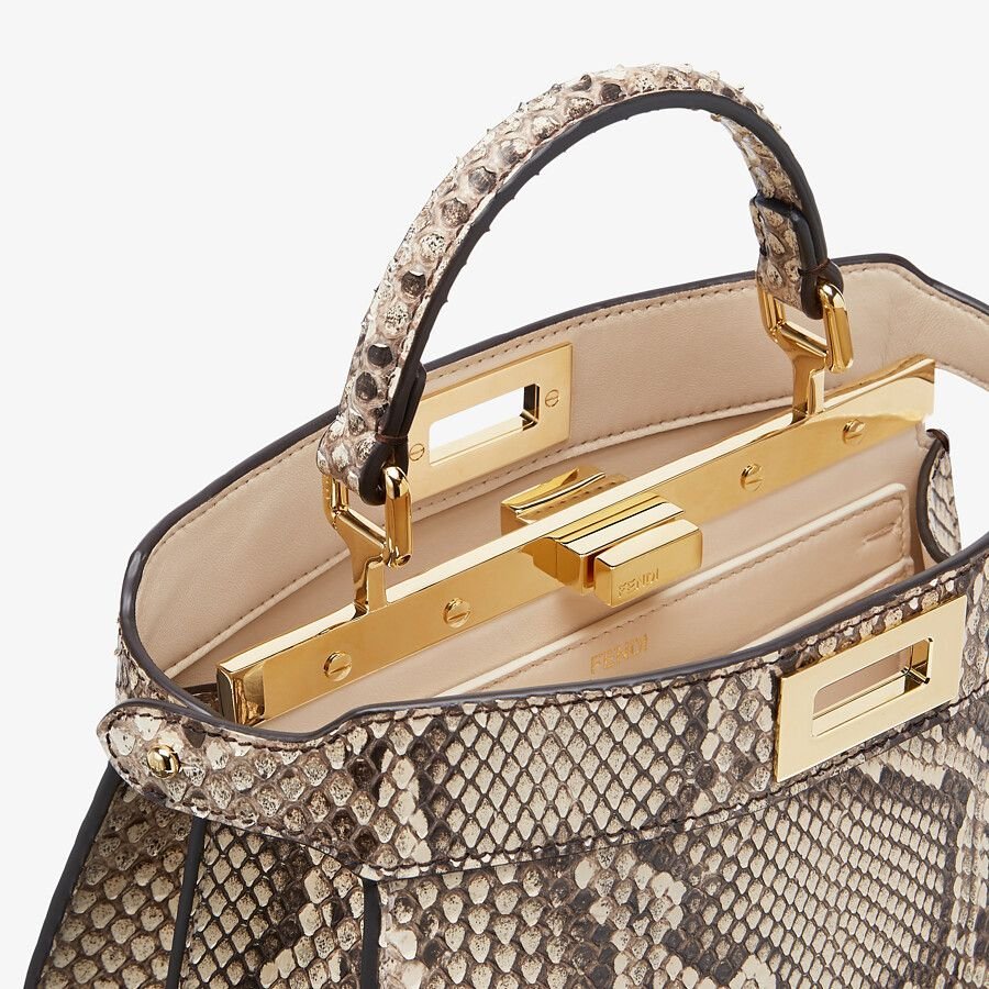 Fendi Mini White Python Leather Bag - Image 5