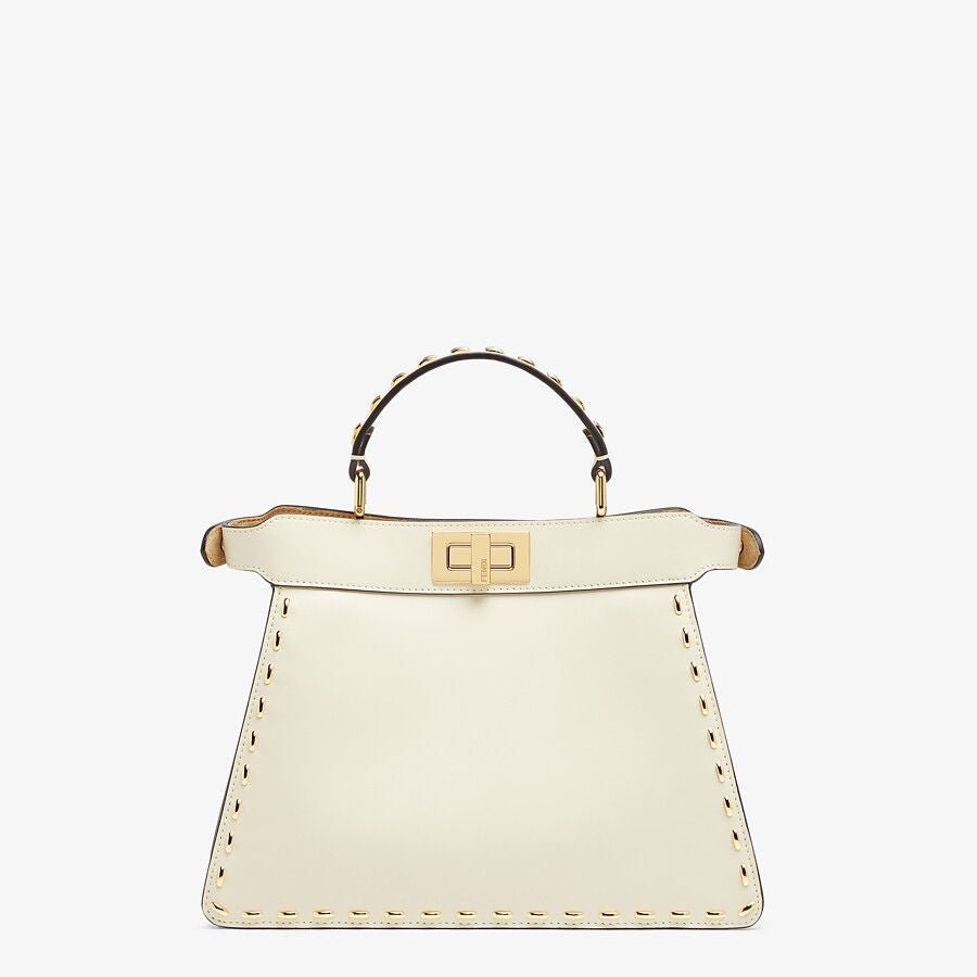 Fendi Small White Leather Bag - Image 3