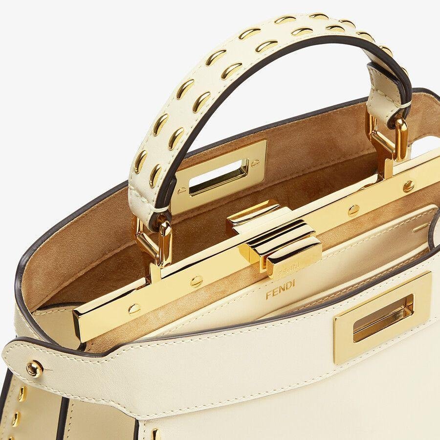 Fendi Small White Leather Bag - Image 5