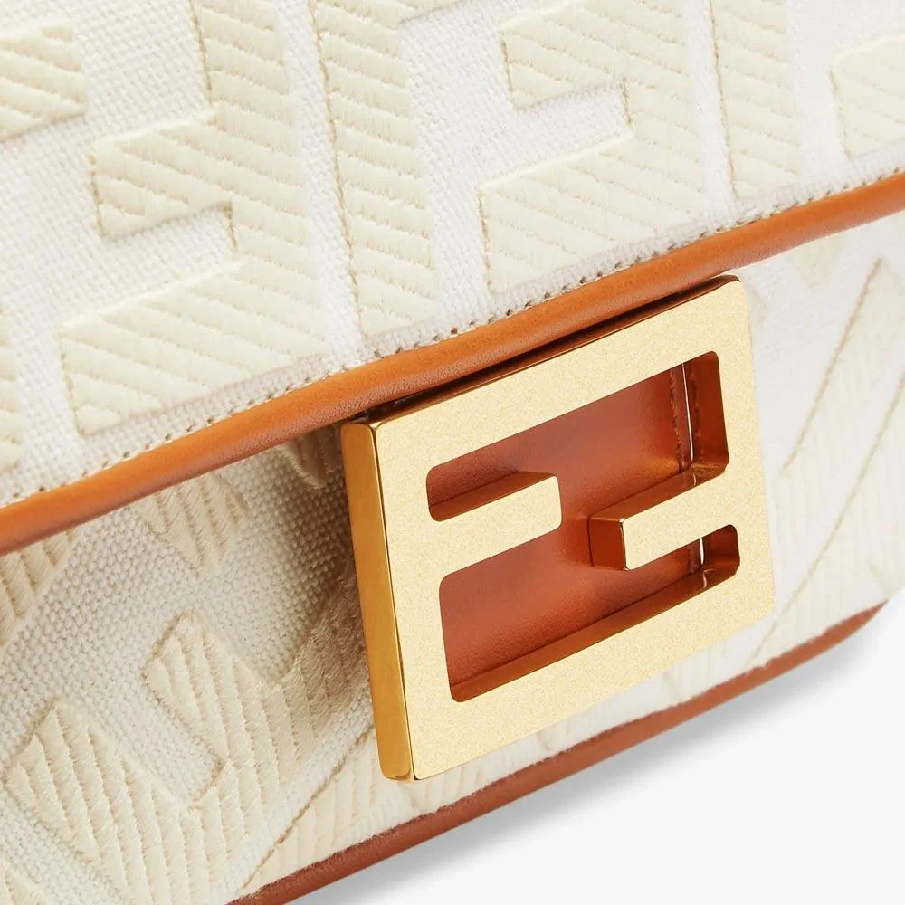 BAGUETTE White Canvas FF Bag