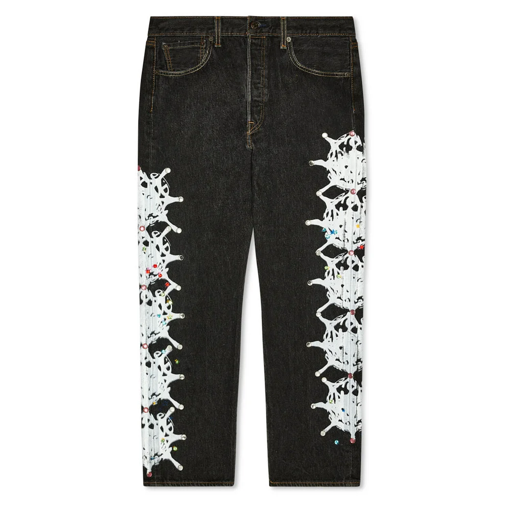 BLACK VINTAGE WEB AND STONE DENIM