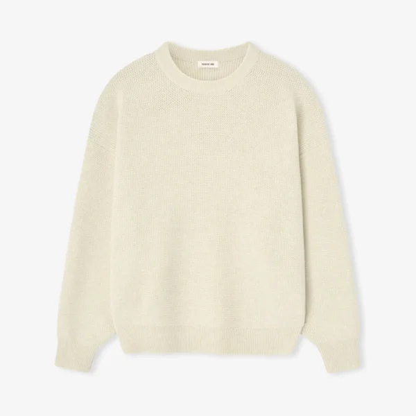 Wool Rib Crewneck Sweater