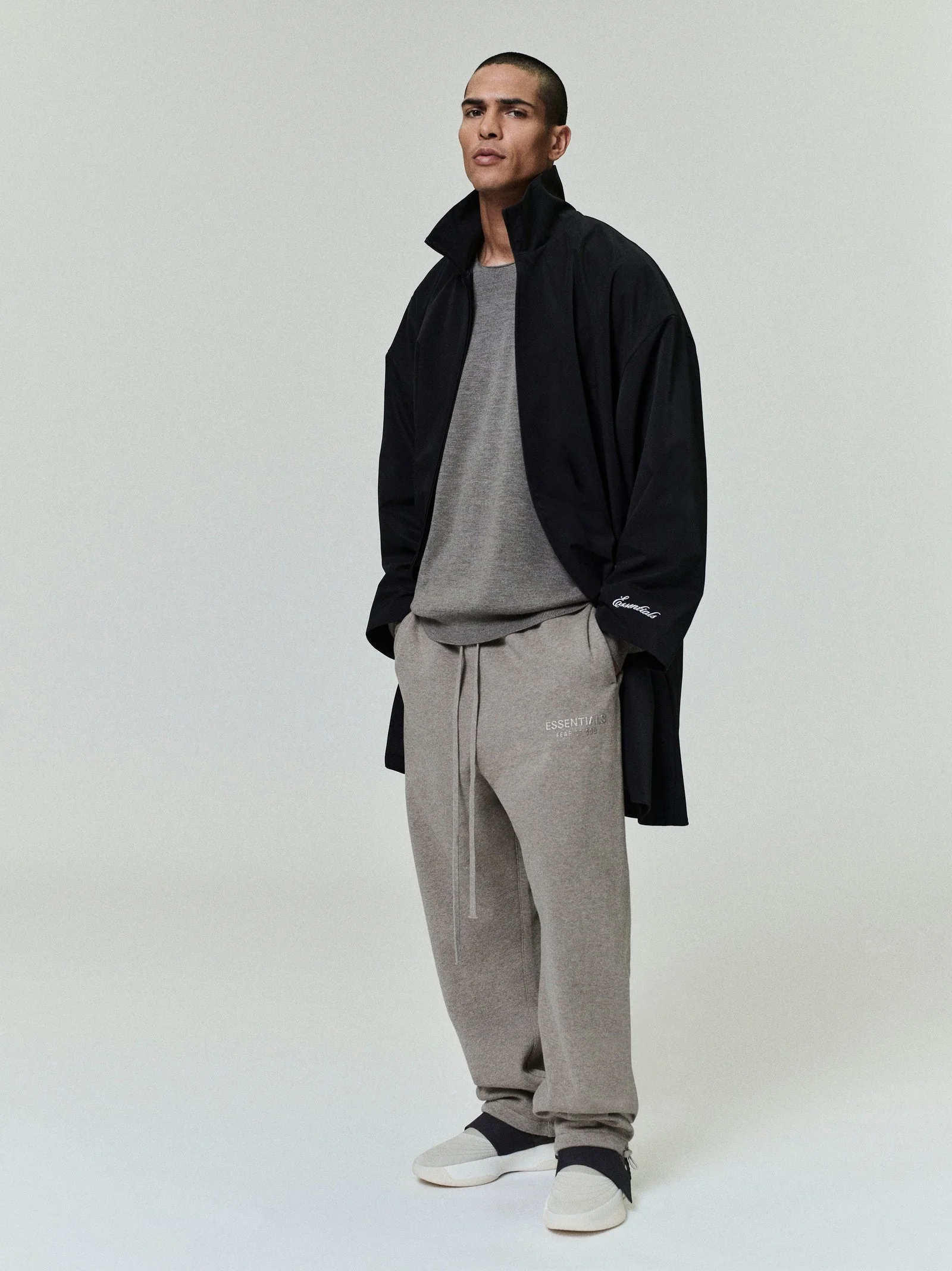 Sporty Nylon High Neck Jacket