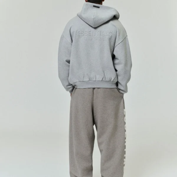 Embossed Classic Fleece Zip-Up Hoodie