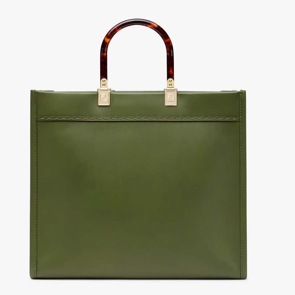 FENDI SUNSHINE MEDIUM Green Leather Bag - Image 2