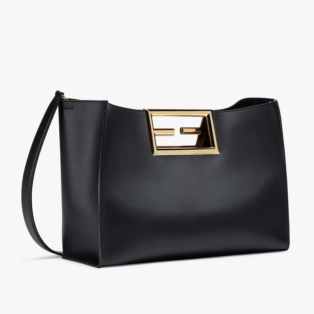 FENDI WAY MEDIUM Black Leather Bag - Image 2