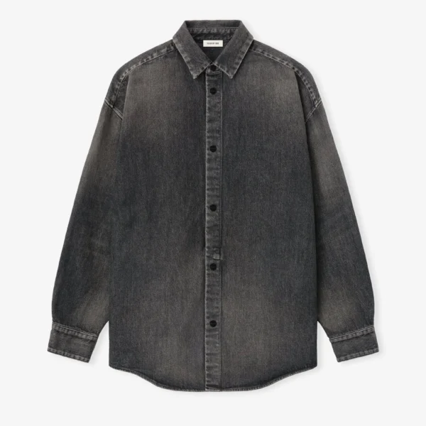 Snap Front Denim Overshirt