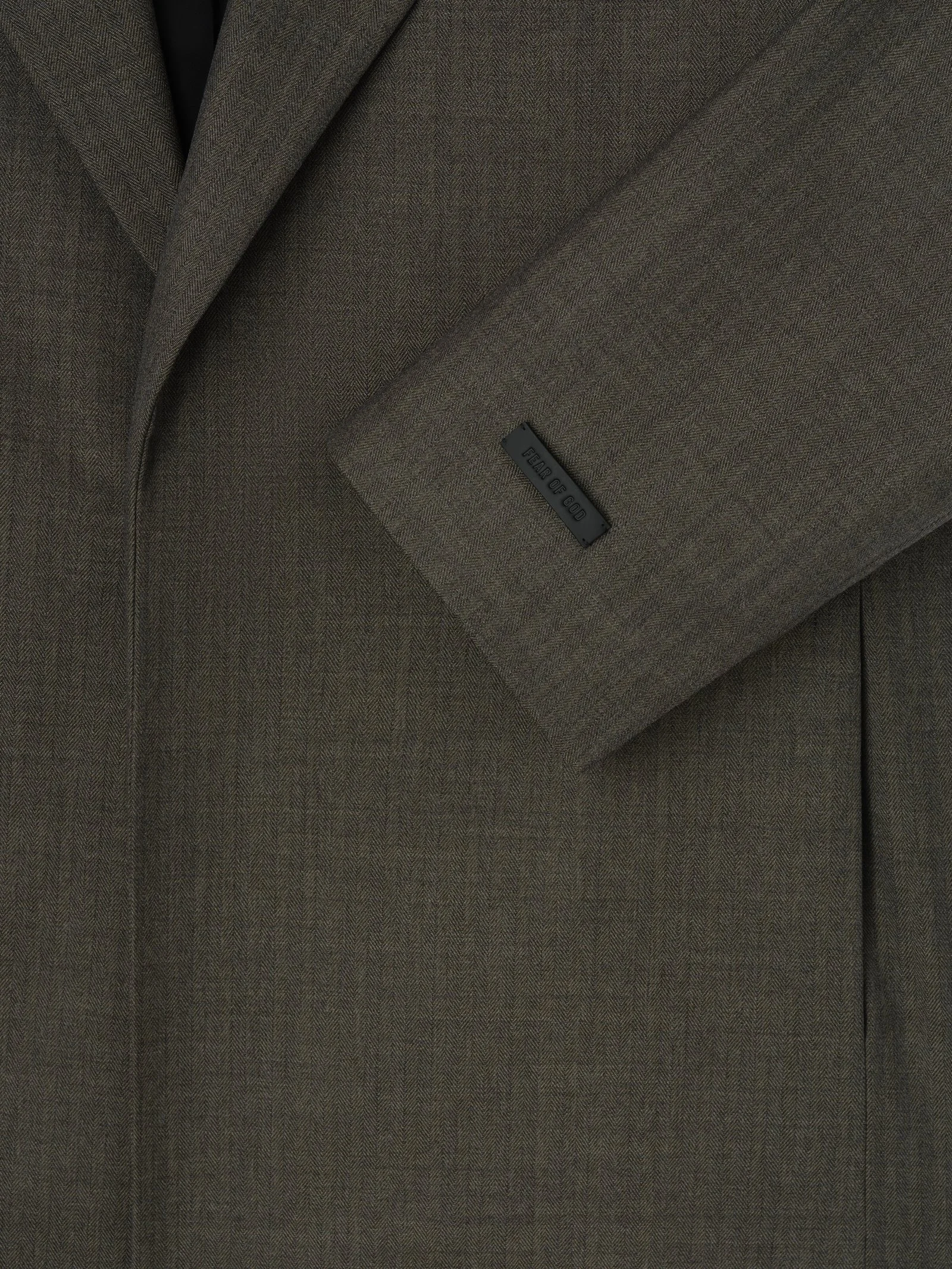 Chevron Wool Single Breasted Blazer