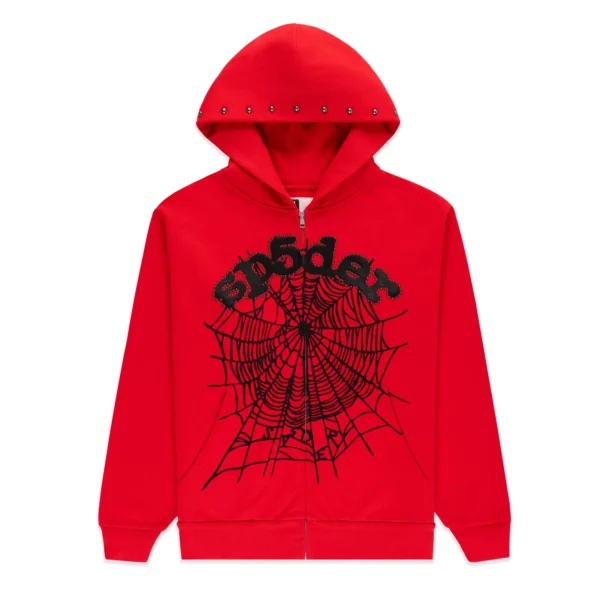 OG WEB STUDDED ZIP HOODIE