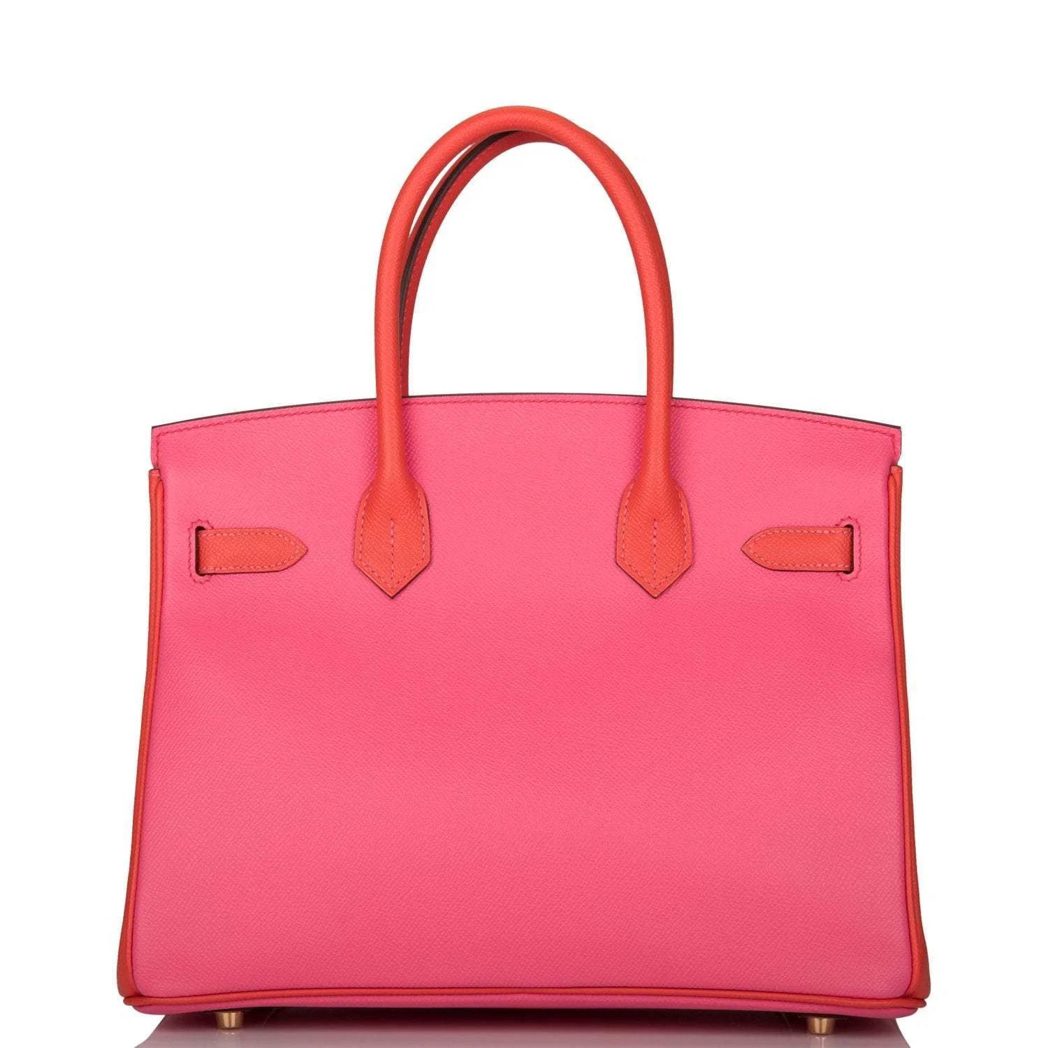 Hermes Birkin 30cm Bi-Color Rose Azalee and Feu Epsom Permabrass Hardware