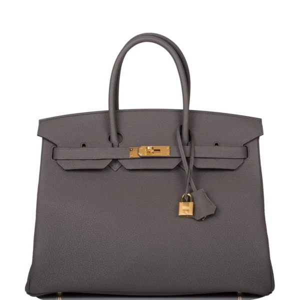 Hermes Birkin 35 Etain Togo Gold Hardware
