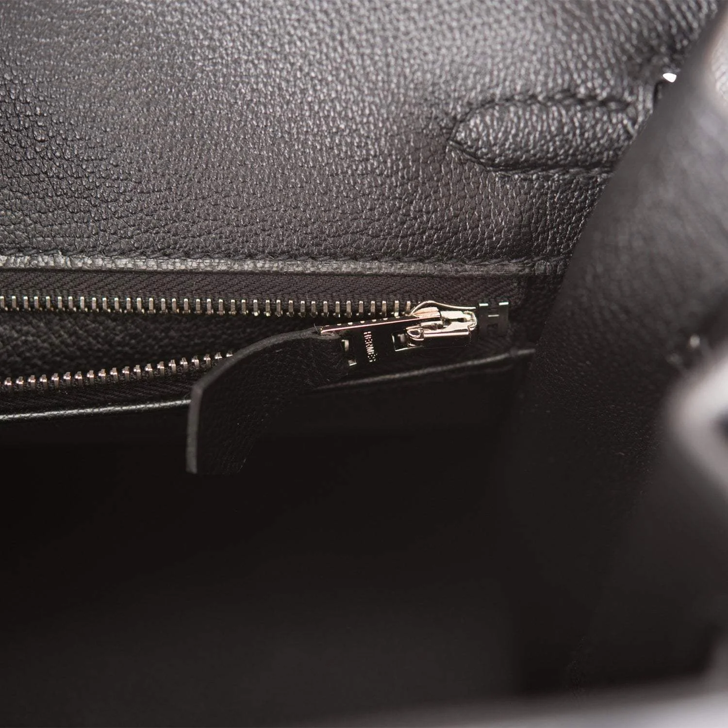 Hermes Birkin Sellier 25 Black Veau Madame Palladium Hardware