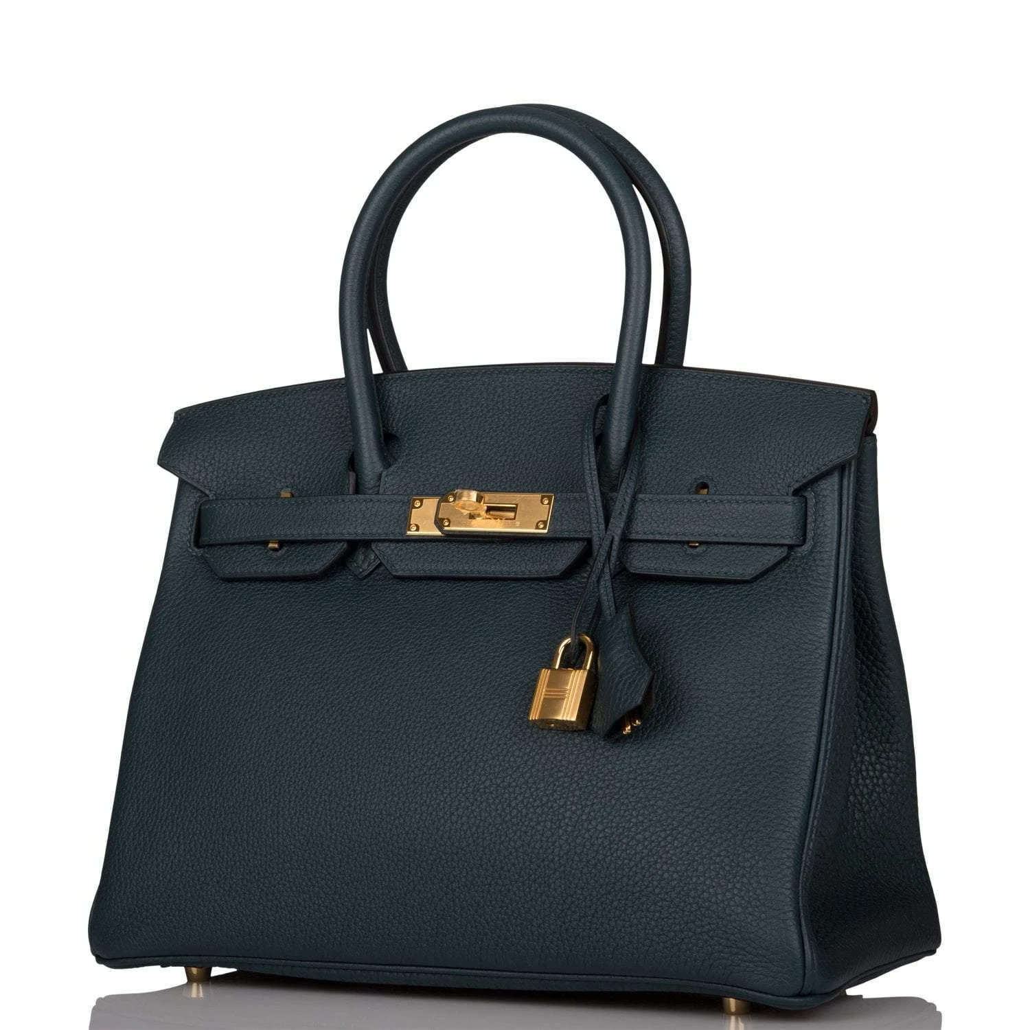Hermes Birkin 30 Vert Cypress Clemence Gold Hardware
