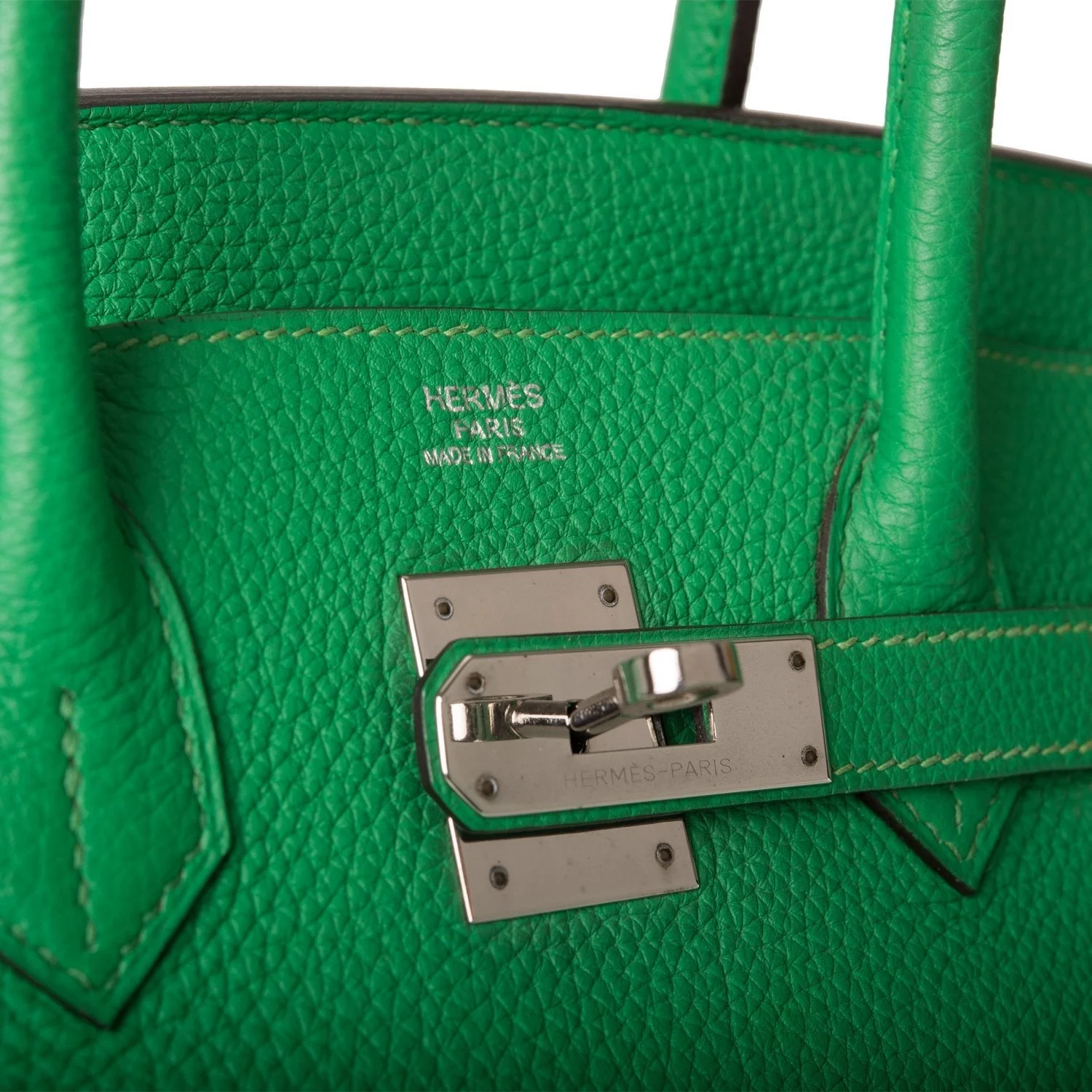 Pre-owned Hermes Birkin 30cm Bambou Togo Palladium Hardware