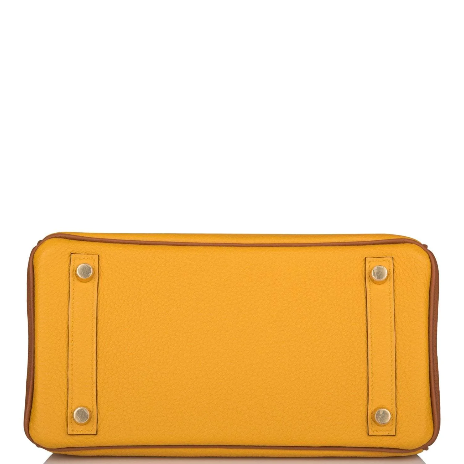 Hermes Birkin 25 Jaune Ambre and Gold Togo Permabrass Hardware