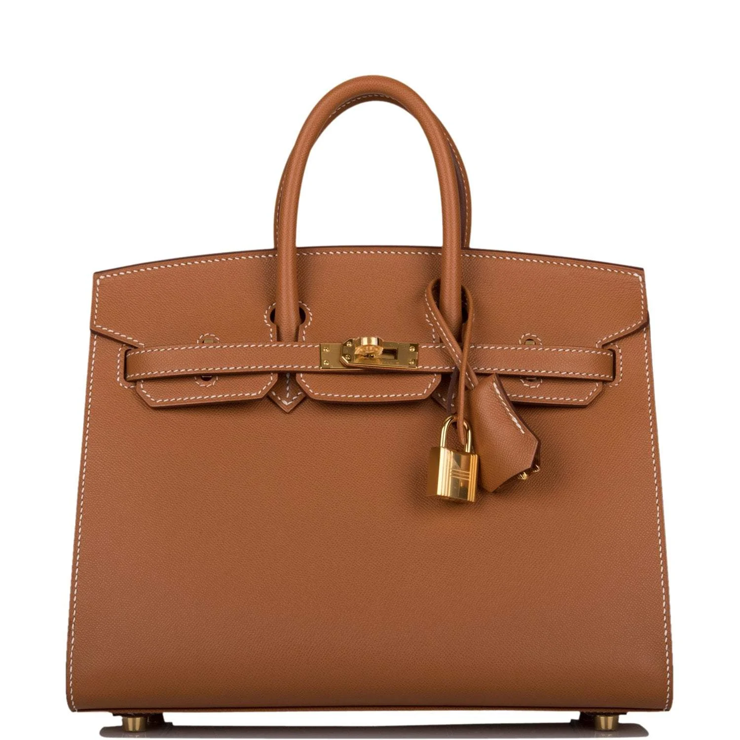 Hermes Birkin Sellier 25 Gold Veau Madame Gold Hardware