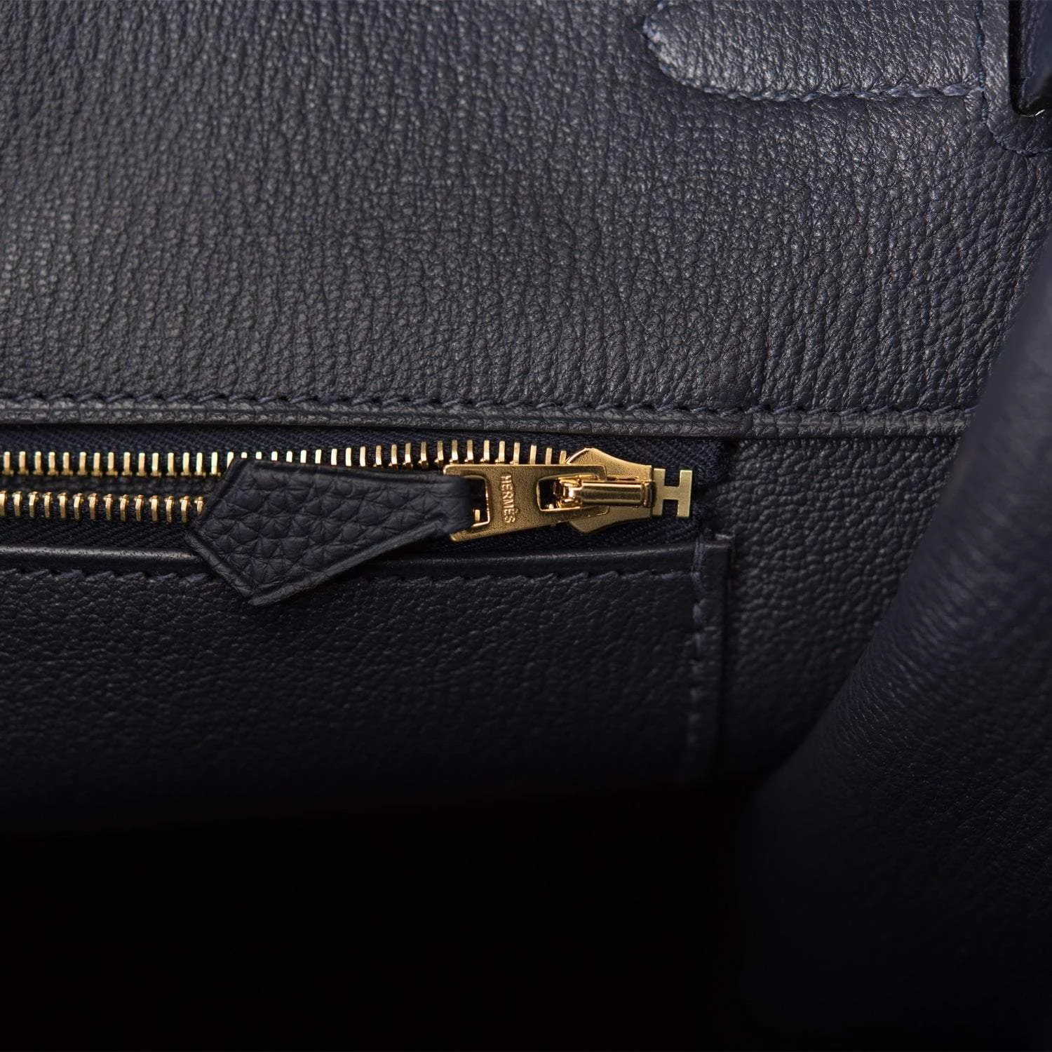 Hermes Birkin 40 Bleu Nuit Togo Gold Hardware