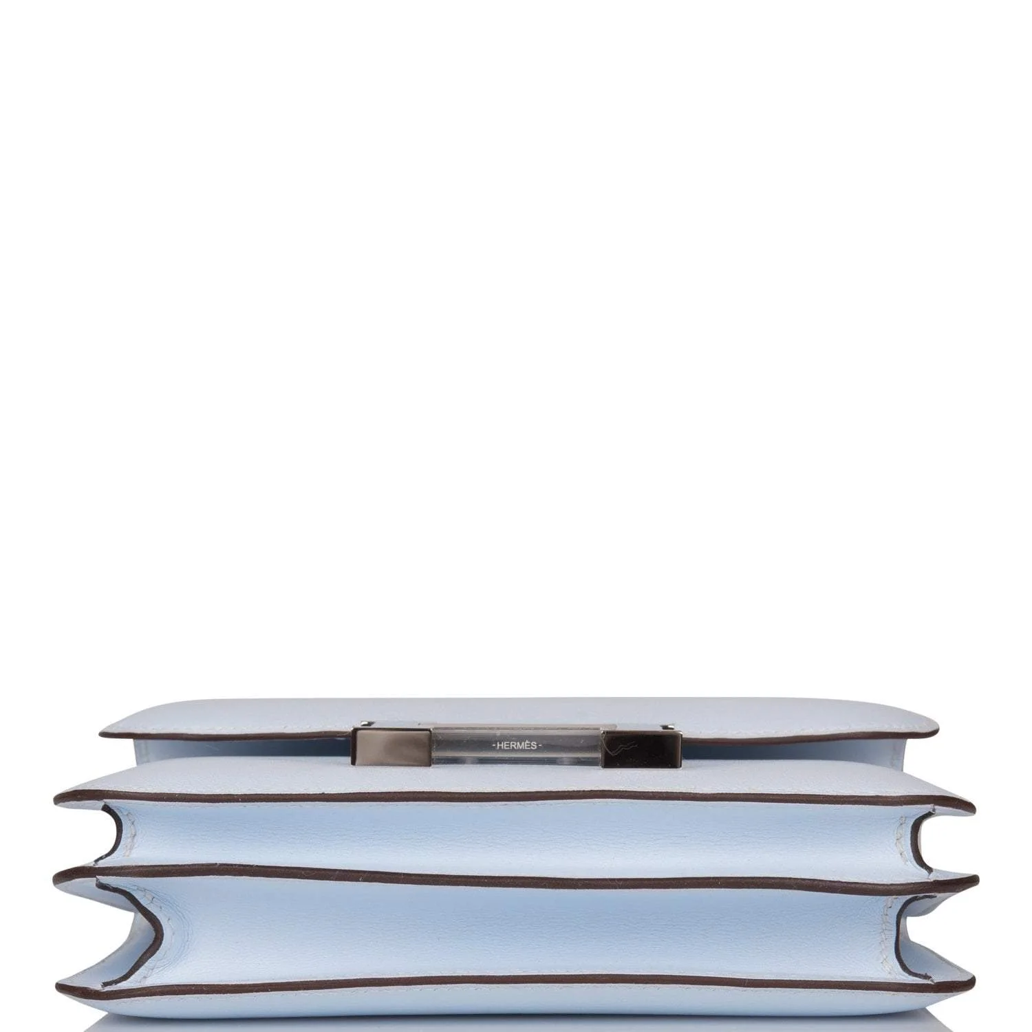 Hermes Bleu Brume Swift Mini Constance 18cm Palladium Hardware