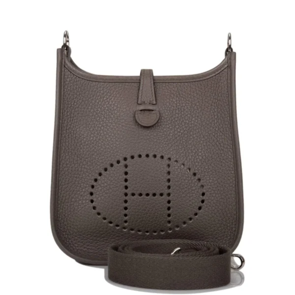Hermes Etain Clemence Evelyne TPM Bag Palladium Hardware