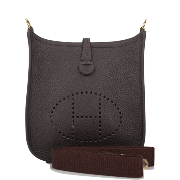 Hermes Ebene Clemence Evelyne TPM Bag Gold Hardware
