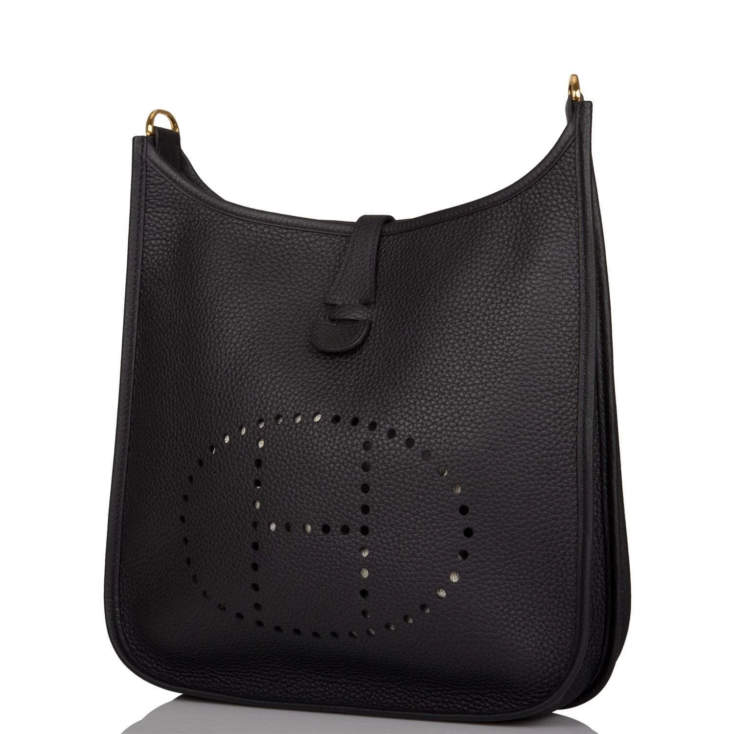 Hermes Evelyne III PM Black Clemence Gold Hardware