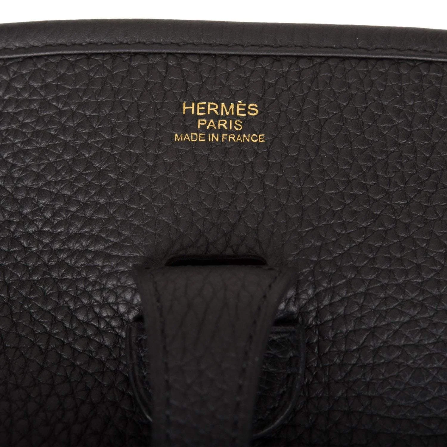 Hermes Evelyne III PM Black Clemence Gold Hardware