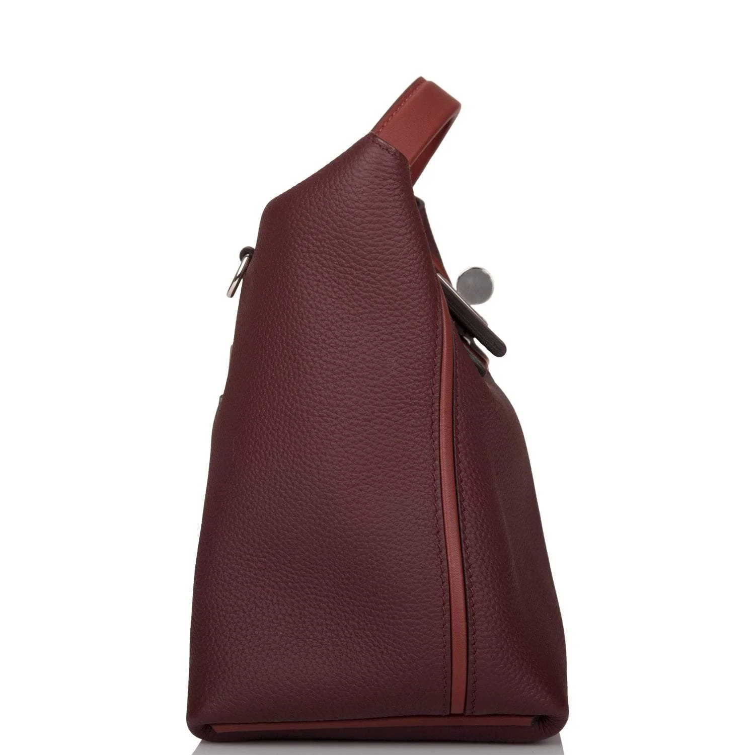 Hermes Bordeaux and Rouge H 24/24 Bag 29cm Palladium Hardware