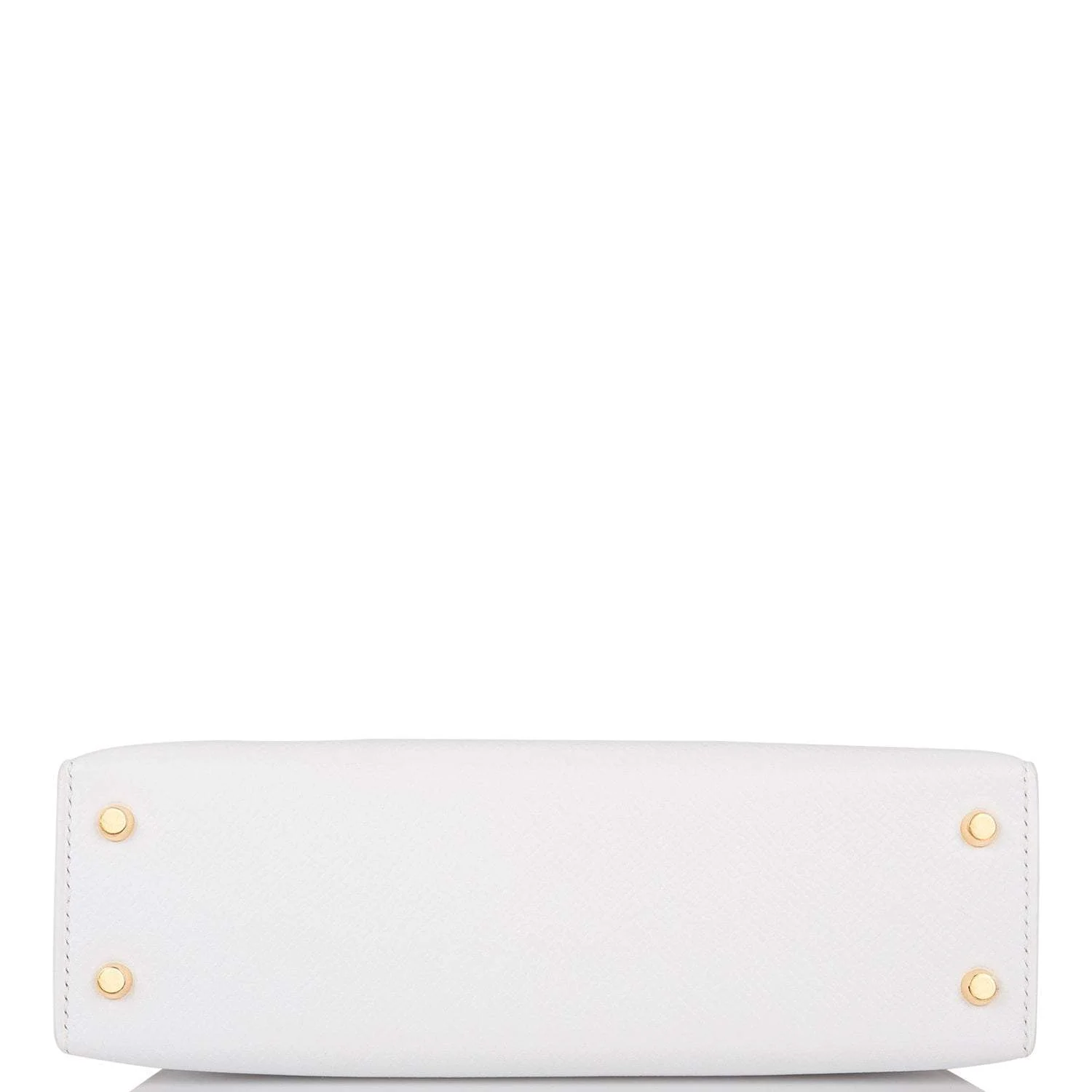 Hermes Horseshoe Stamp (HSS) White and Jaune D’Or Epsom Sellier Kelly 20cm Permabrass Hardware