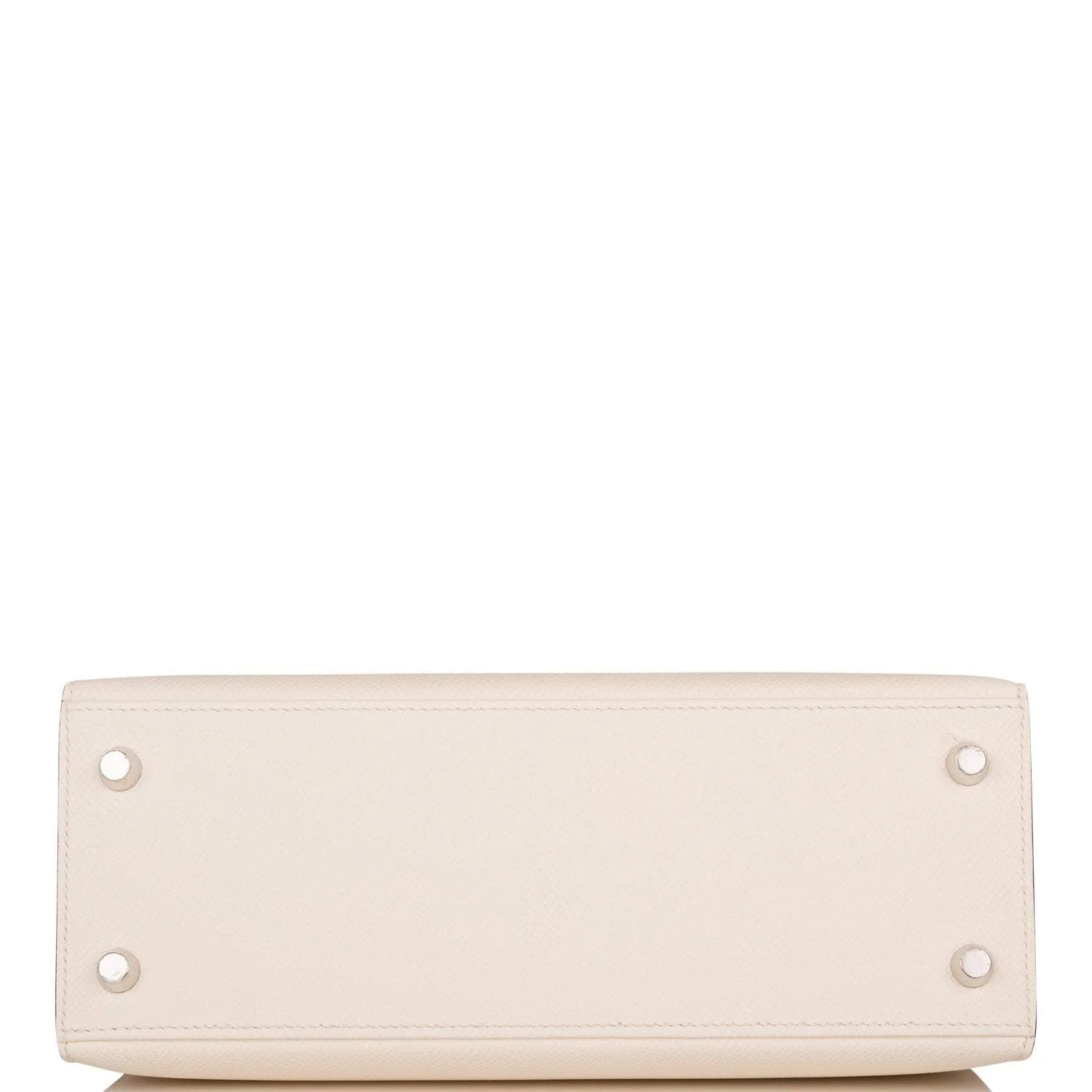 Hermes Kelly 25cm Epsom Sellier Tri-Color Nata, Jaune Poussin and Sesame Palladium Hardware