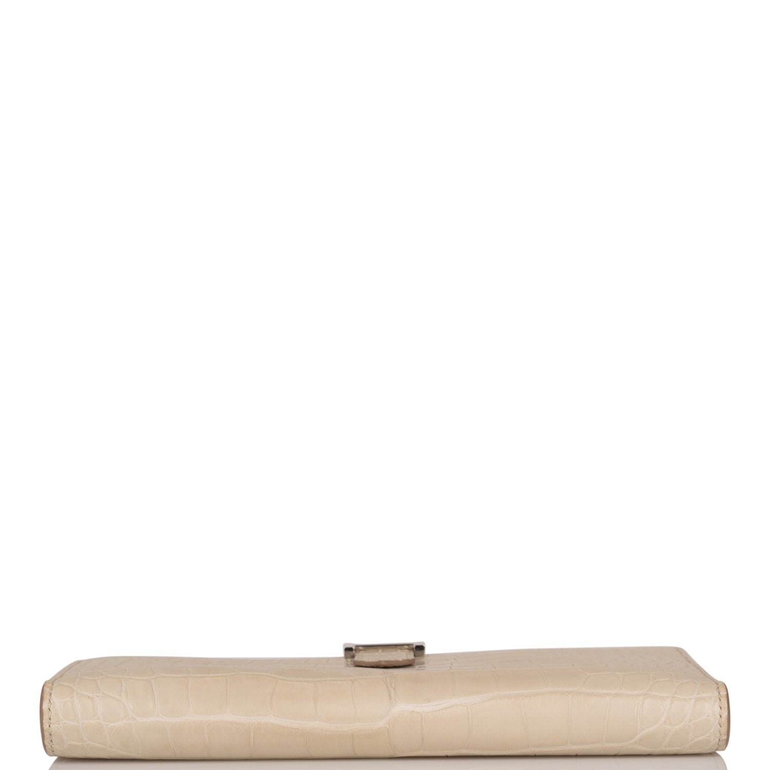 Hermes Beton Matte Alligator Bearn Wallet Palladium Hardware - Image 4