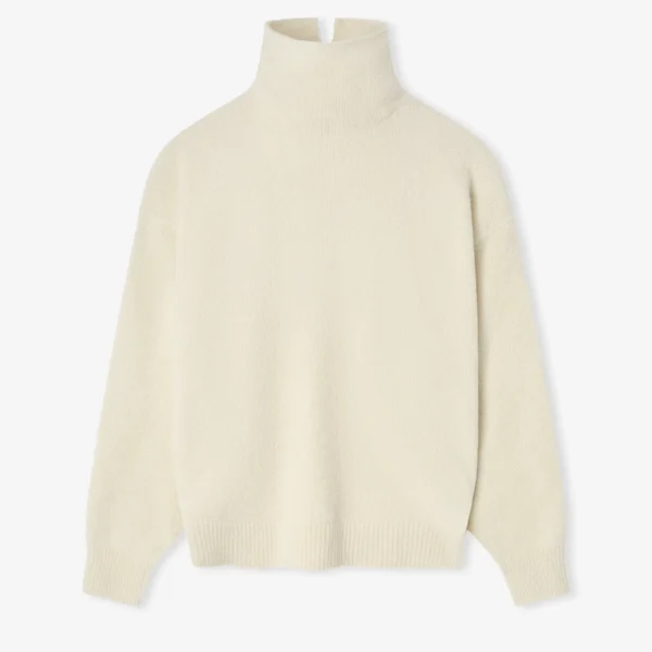 Wool Split High Neck Sweater