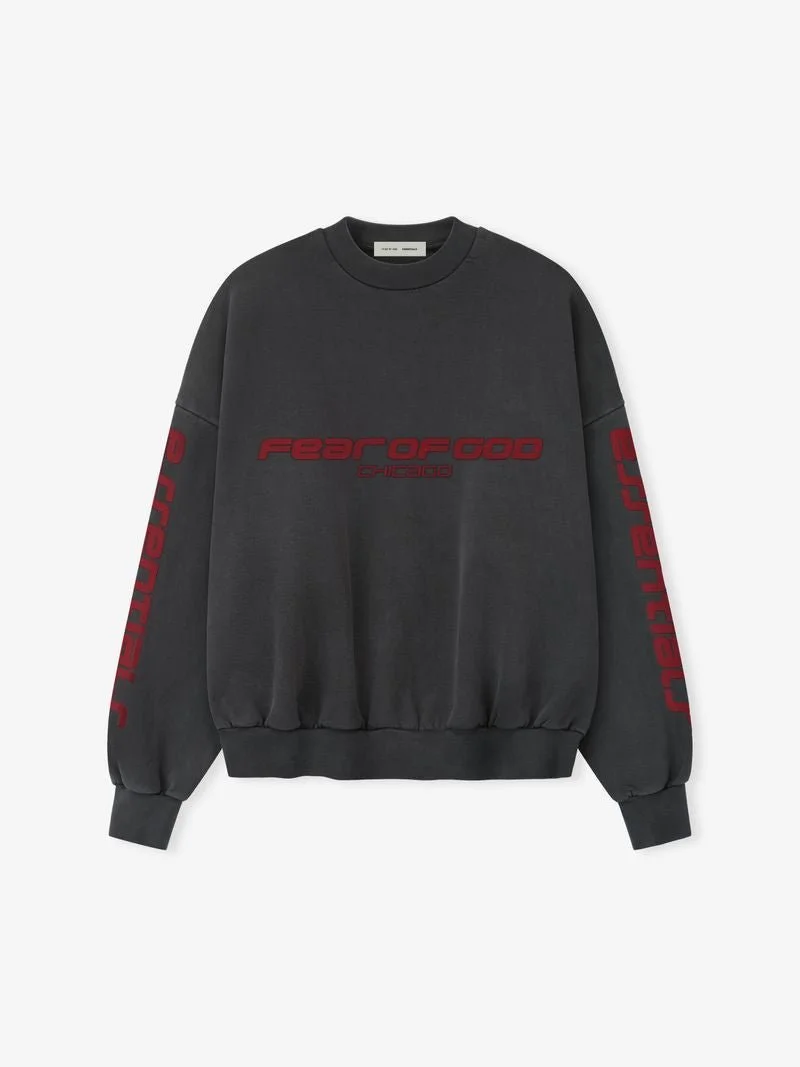 Chicago Heavy Fleece Cropped Sweatshirt