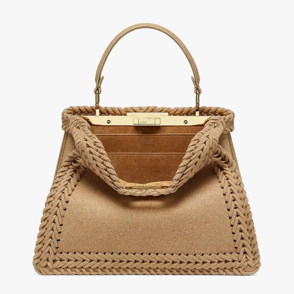PEEKABOO ISEEU MEDIUM Beige Flannel Bag