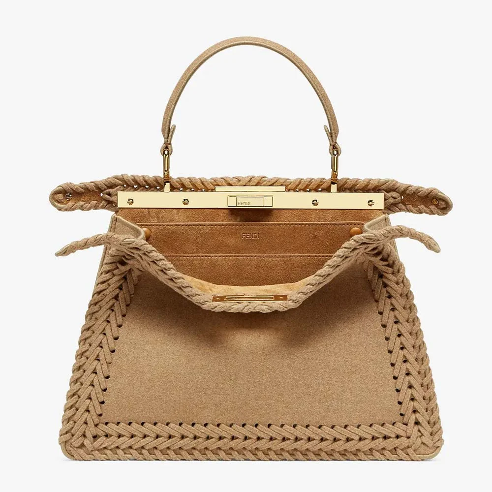 PEEKABOO ISEEU MEDIUM Beige Flannel Bag