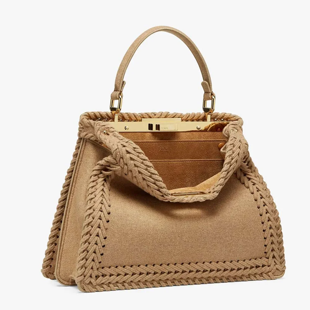 PEEKABOO ISEEU MEDIUM Beige Flannel Bag