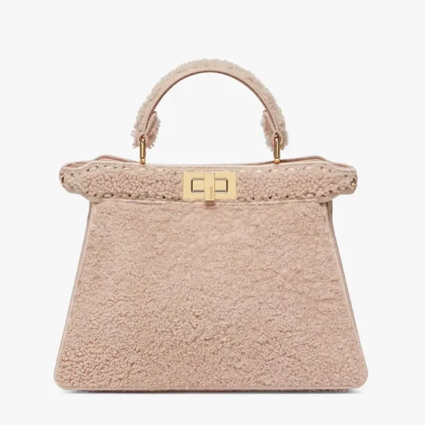 PEEKABOO ISEEU SMALL Pink Sheepskin Bag