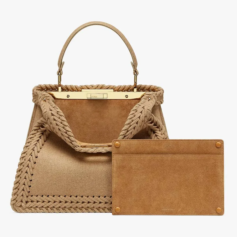 PEEKABOO ISEEU MEDIUM Beige Flannel Bag