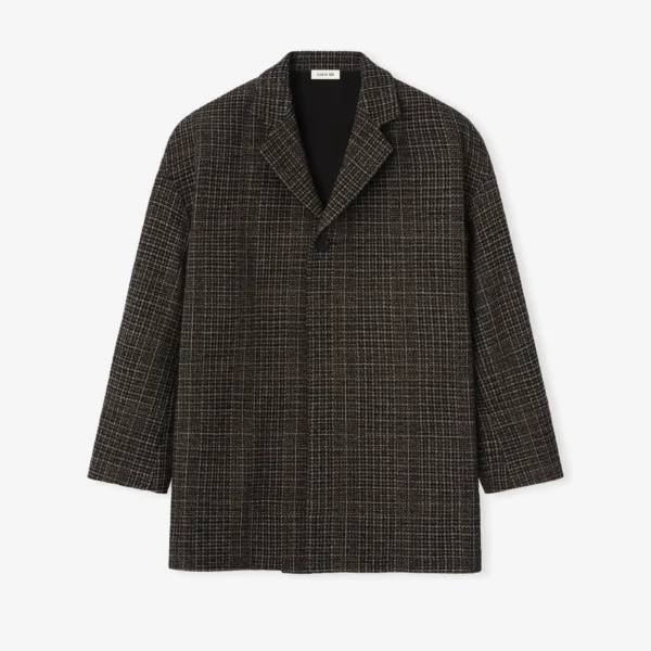 Wool Plaid Relaxed Blazer
